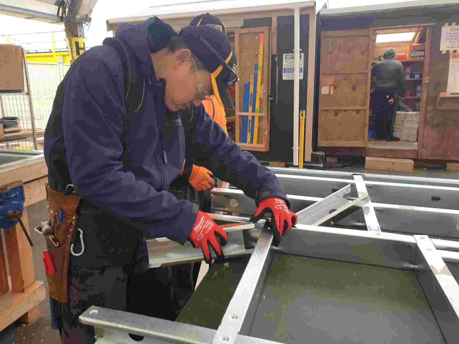 Wintec’s carpentry students eye-opening day assembling steel framing